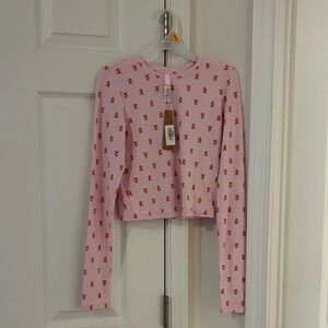 SKIMS Sleep Super Crop Gingerbread Top